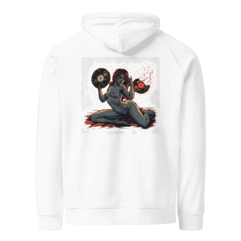 TheNudeNeedle Logo & Sexy Design White Hoodie (Unisex)