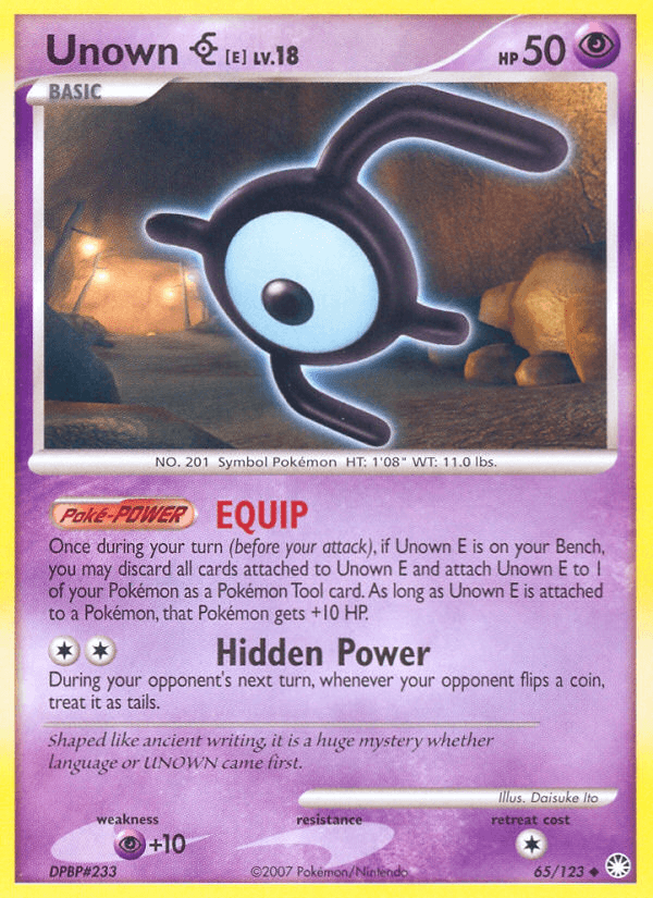Unown E (65/123) [Diamond & Pearl: Mysterious Treasures]