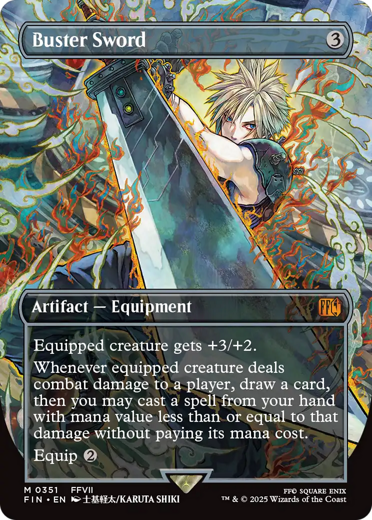 Buster Sword (FIN-351) - FINAL FANTASY (Borderless) Foil