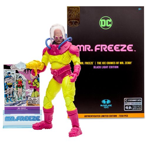 DC Multiverse Mr. Freeze Black Light Gold Label 7-Inch Scale Action Figure - Entertainment Earth Exclusive