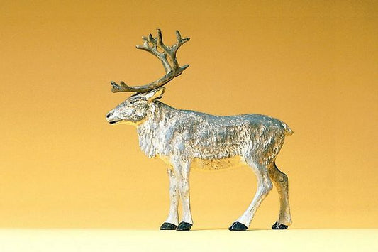 Preiser 47538 1/25 Scale Wild Animal Figures Individual -- Standing Reindeer