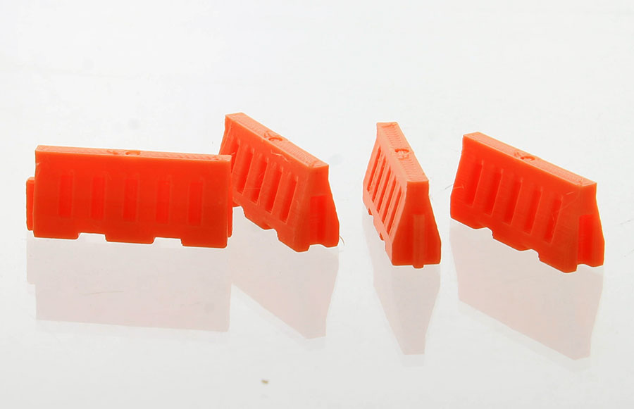 3D To Scale 64-102-OR 1/64 – Safety Barriers Water-Filled Orange Diorama