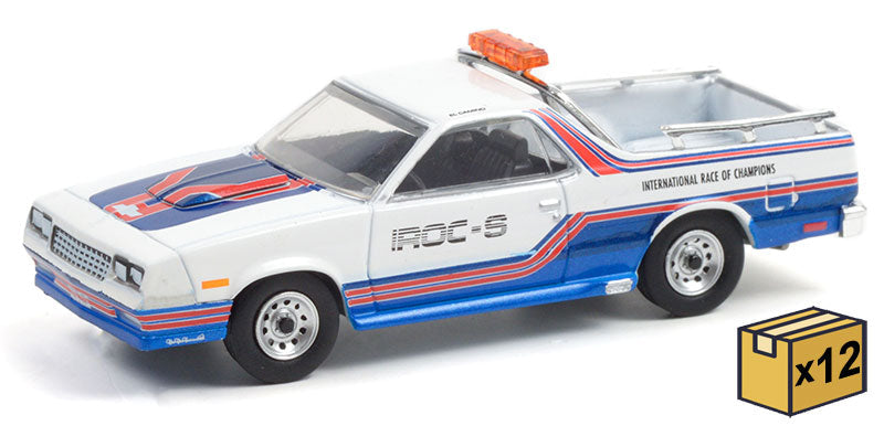 Greenlight 30312-CASE 1/64 Scale 1985 Chevrolet El Camino Ss International Race Of