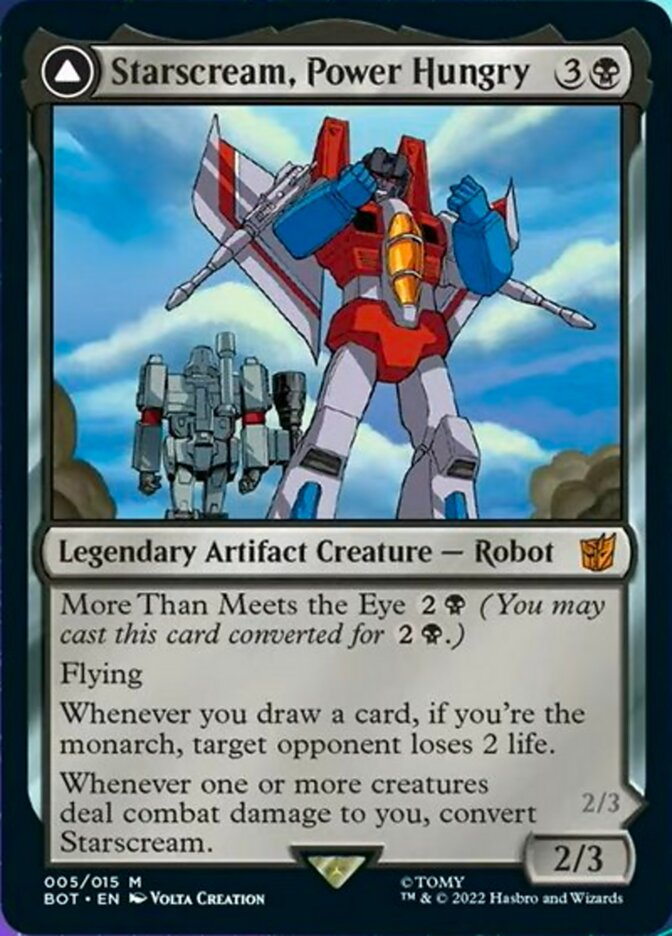 Starscream, Power Hungry // Starscream, Seeker Leader (BOT-005) - Transformers: (convertdfc)