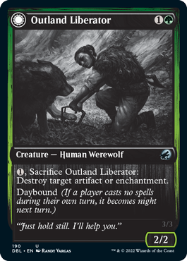 Outland Liberator // Frenzied Trapbreaker (DBL-190) - Innistrad: Double Feature: (Double Faced Transform) Foil
