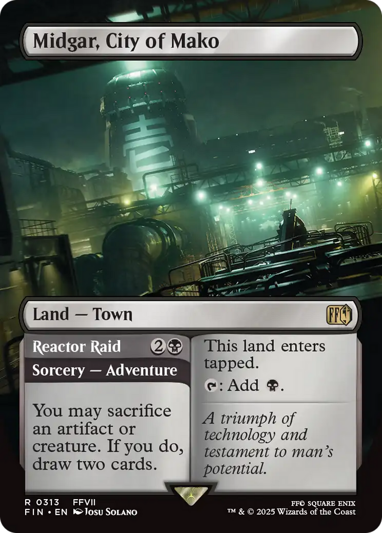 Midgar, City of Mako // Reactor Raid (FIN-313) - FINAL FANTASY (Borderless) Foil