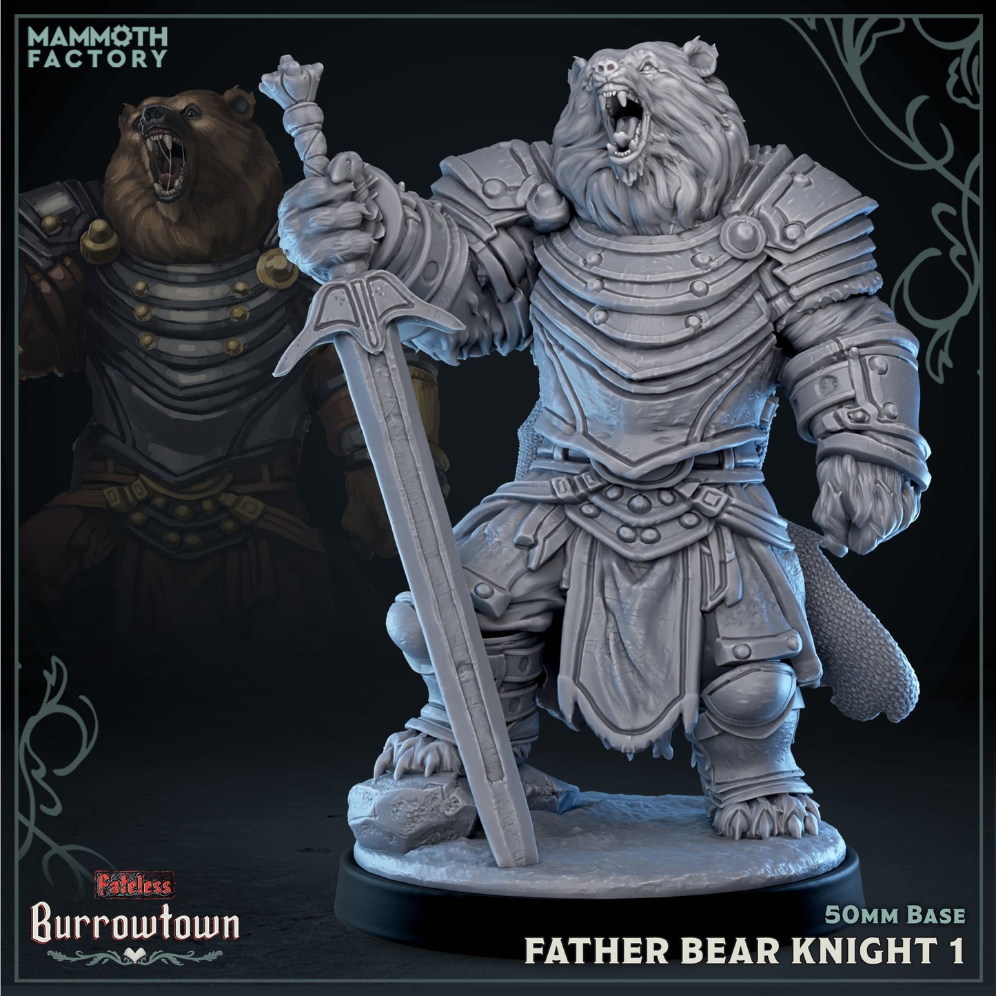 Father Bear Knight (Male Bearfolk Soldier) - Golden Apple Comics
