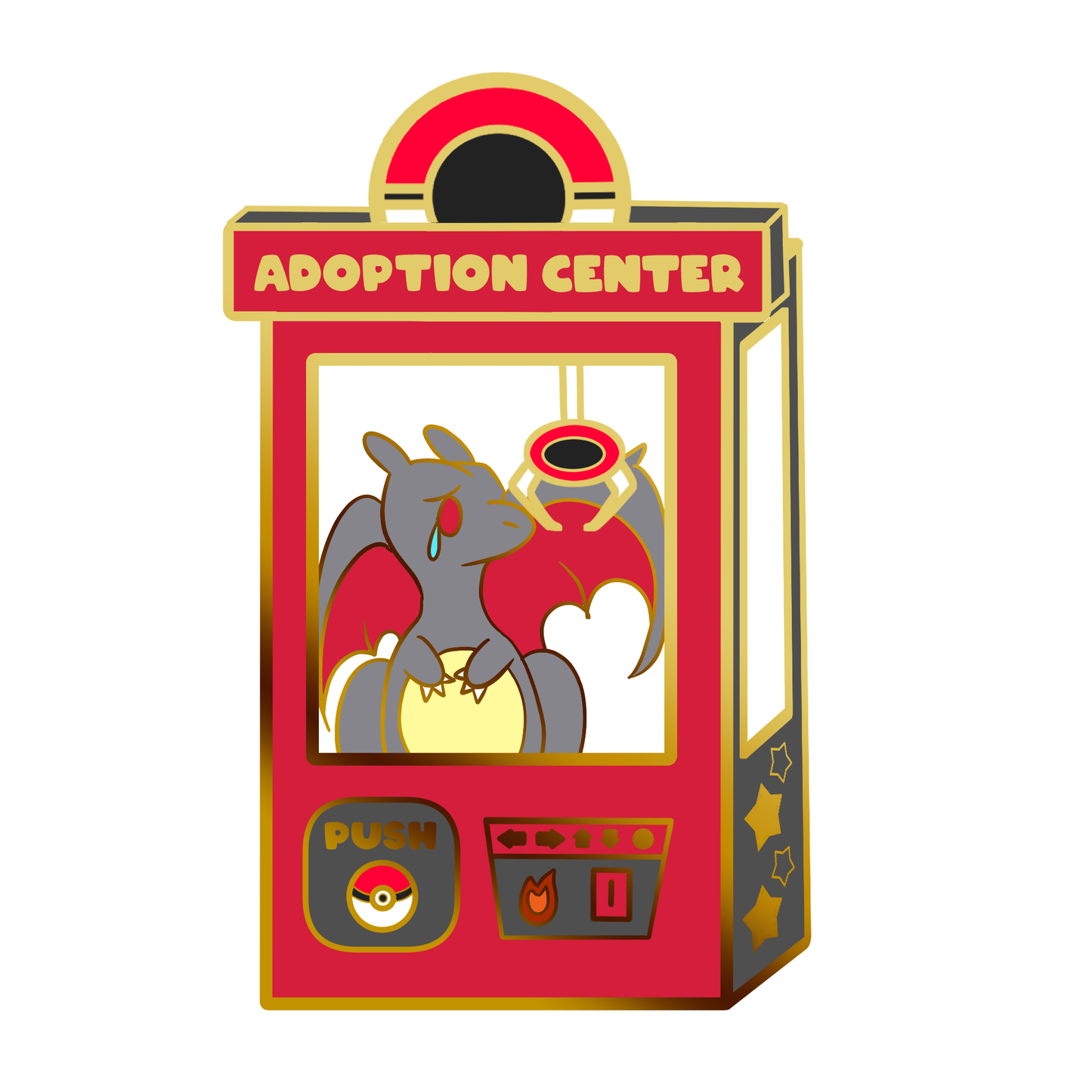 Pokemon: Shiny Charzaird Adoption Center Enamel Pin - Golden Apple Comics