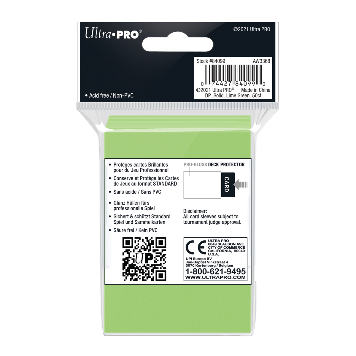 Ultra PRO: Standard 50ct Sleeves - PRO-Gloss (Lime Green)