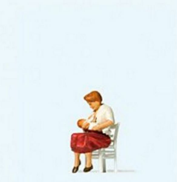 Preiser 28176 HO Scale Nursing Mother -- Mother, Baby & Chair - Golden Apple Comics
