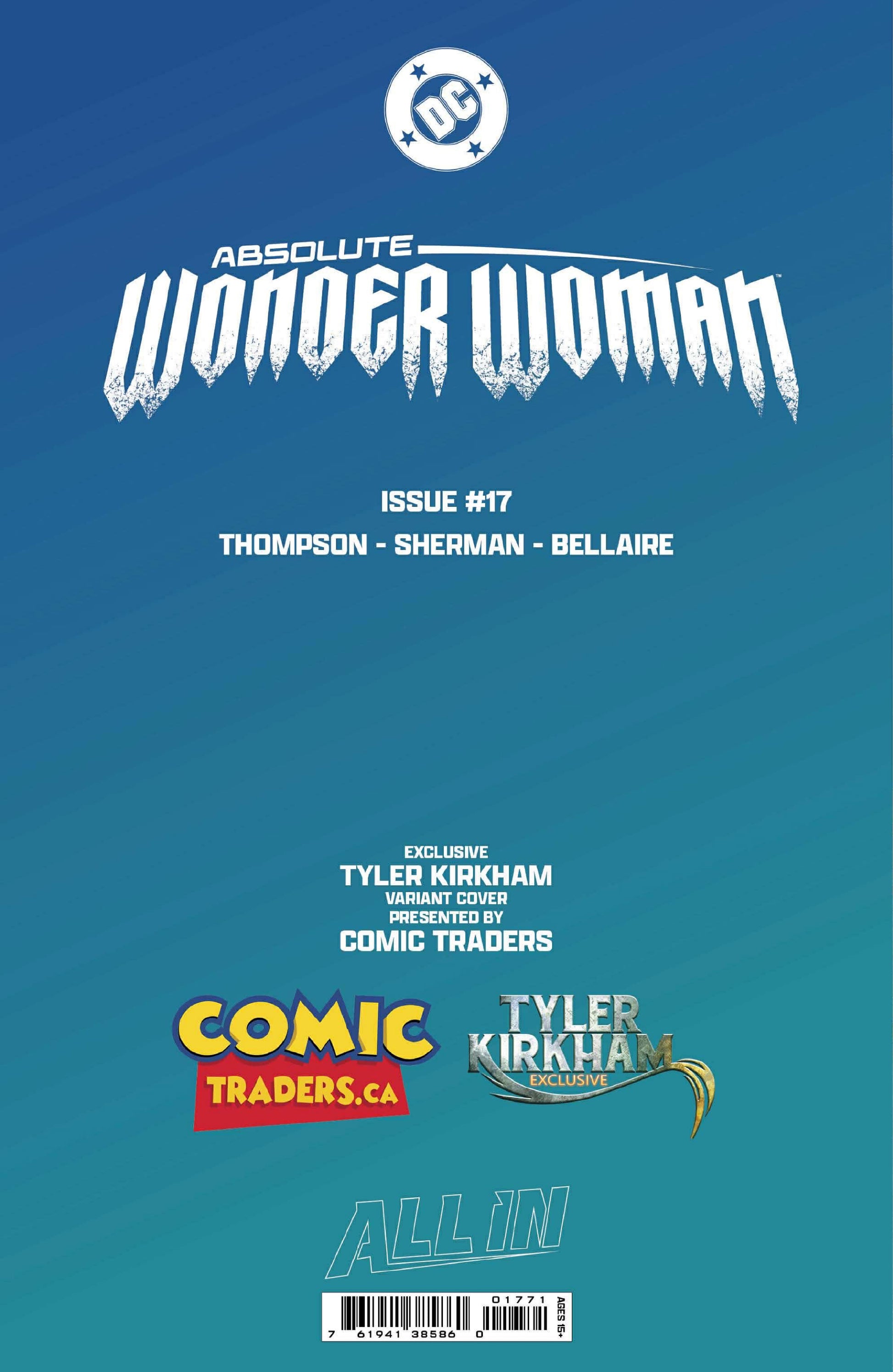 [FOIL] ABSOLUTE WONDER WOMAN #17 TYLER KIRKHAM EXCLUSIVE VIRGIN VAR (02/25/2026) - Golden Apple Comics