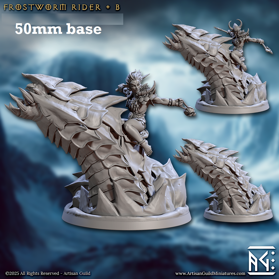 Frostworm Rider: Sculpt B (Female Elf Rogue Cavalry Unit) - Golden Apple Comics