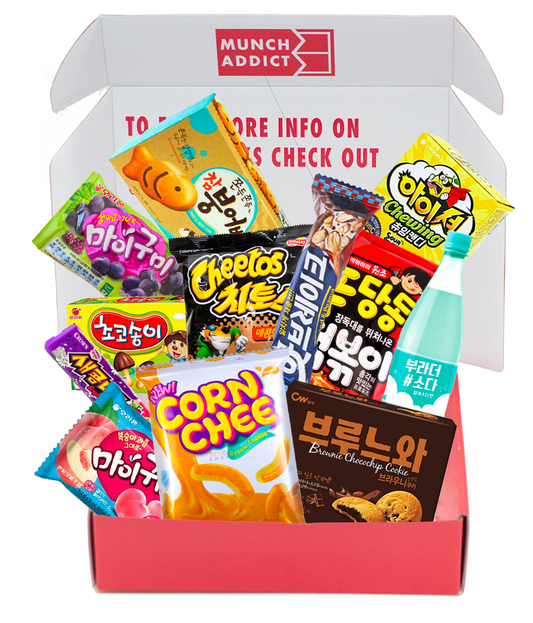 Korea Gift Box - Premium (12 Snacks + Drink)