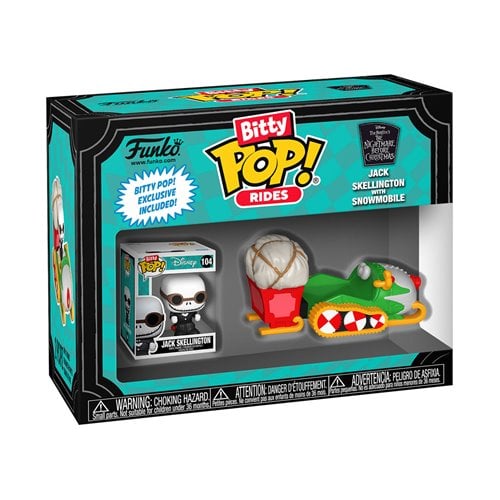 Funko Bitty Pop! Ride The Nightmare Before Christmas Jack Skellington with Snowmobile