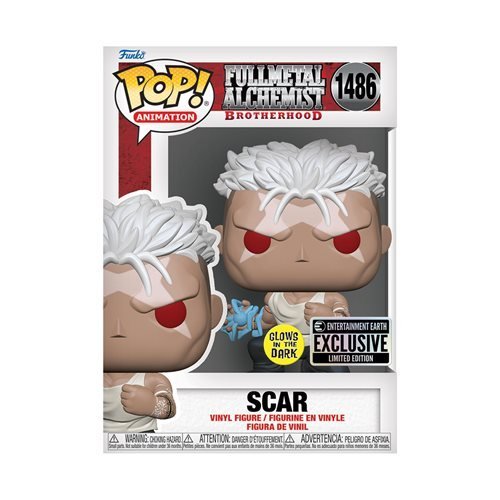 Funko Pop! 1486 - Fullmetal Alchemist: Brotherhood Scar Glow-in-the-Dark Vinyl Figure - Entertainment Earth Exclusive - Golden Apple Comics