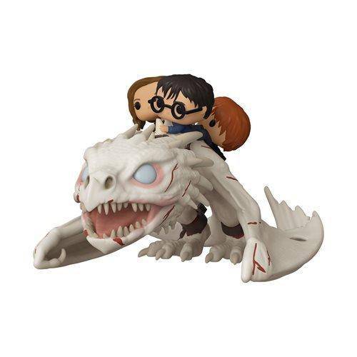 Funko Pop! 93 Pop Rides - Harry Potter - Harry, Hermione & Ron Riding Gringotts Dragon vinyl figure - Golden Apple Comics