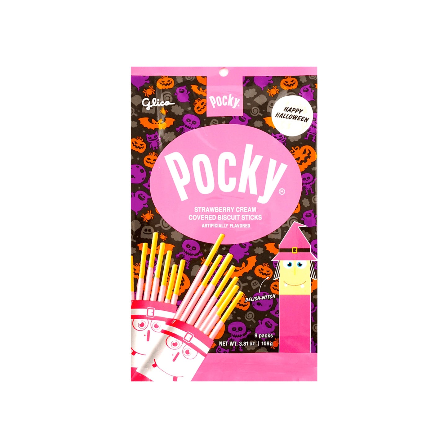 Pocky Halloween Strawberry Cream - 9 Packs (Japan)