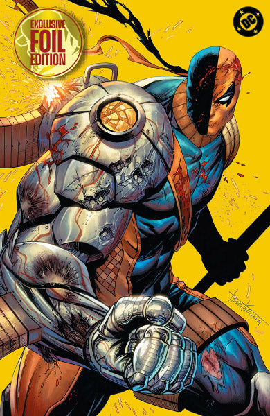 [GOLD FOIL] ABSOLUTE BATMAN #21 TYLER KIRKHAM DEATHSTROKE CONVENTION EXCLUSIVE VIRGIN VAR (07/29/2026) - Golden Apple Comics