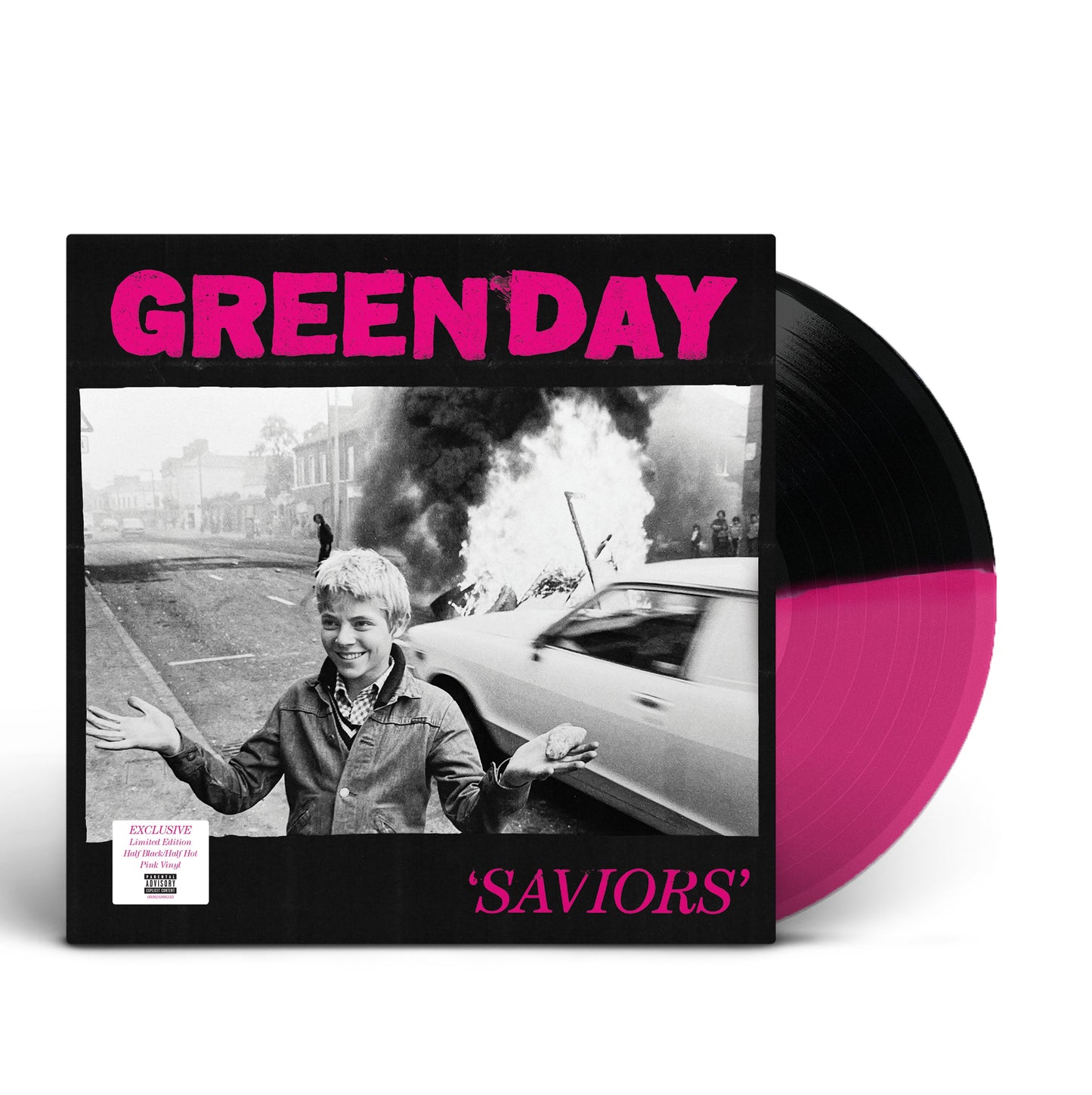 Green Day Saviors (Magenta & Black Color Split Vinyl w/24"x36" Poster, Indie Exclusive) [Vinyl]