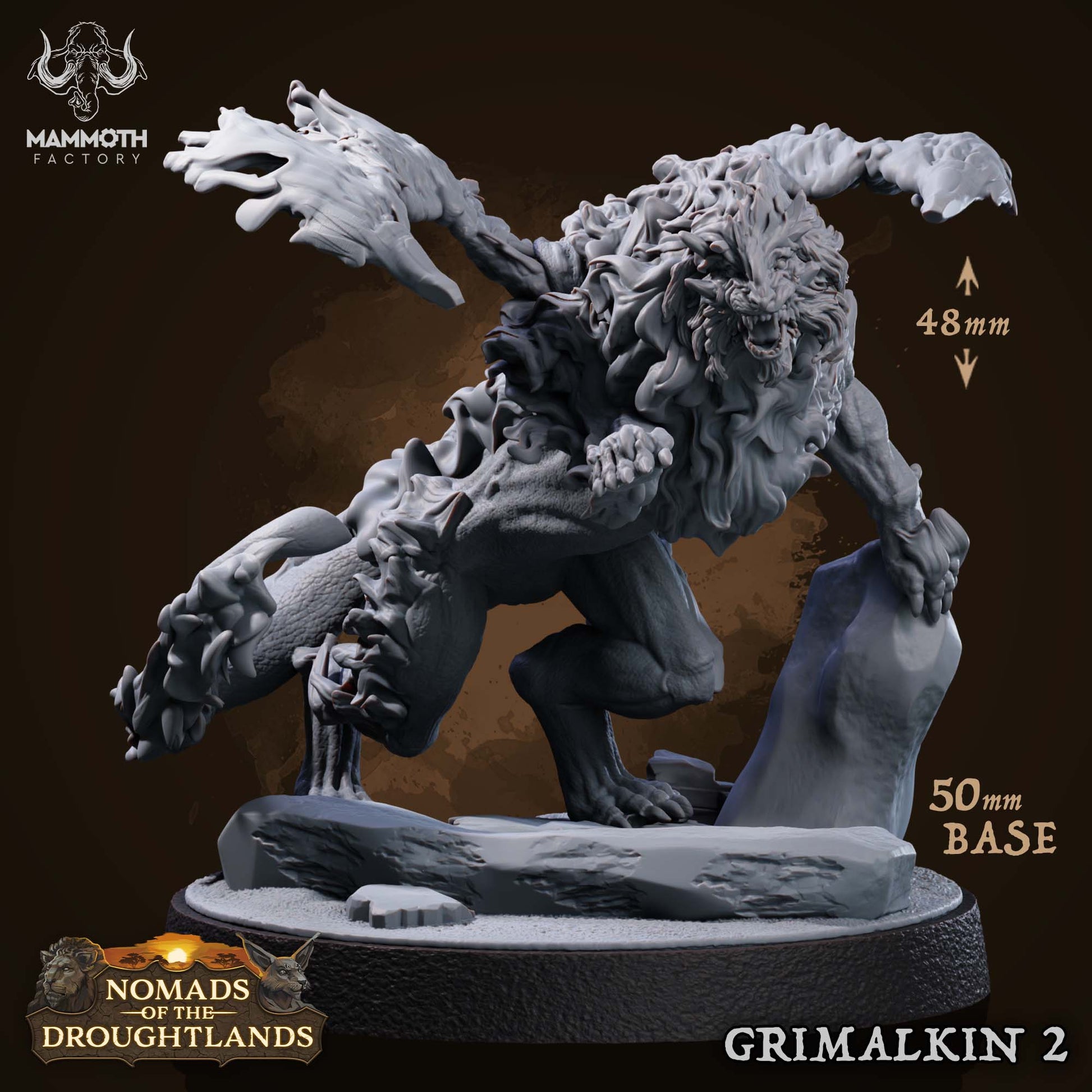 Grimalkin: Sculpt 2 (Winged Lion Fire Elemental) - Golden Apple Comics