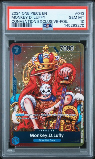 Monkey.D.Luffy 2024 Convention Exclusive One Piece Promo Foil #043 PSA 10 - Golden Apple Comics