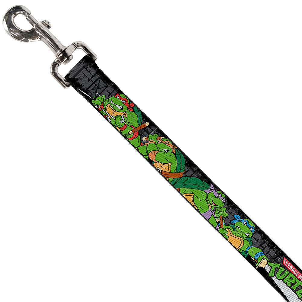 Dog Leash - Classic TEENAGE MUTANT NINJA TURTLES Group Pose4 in Sewer/TMNT Logo