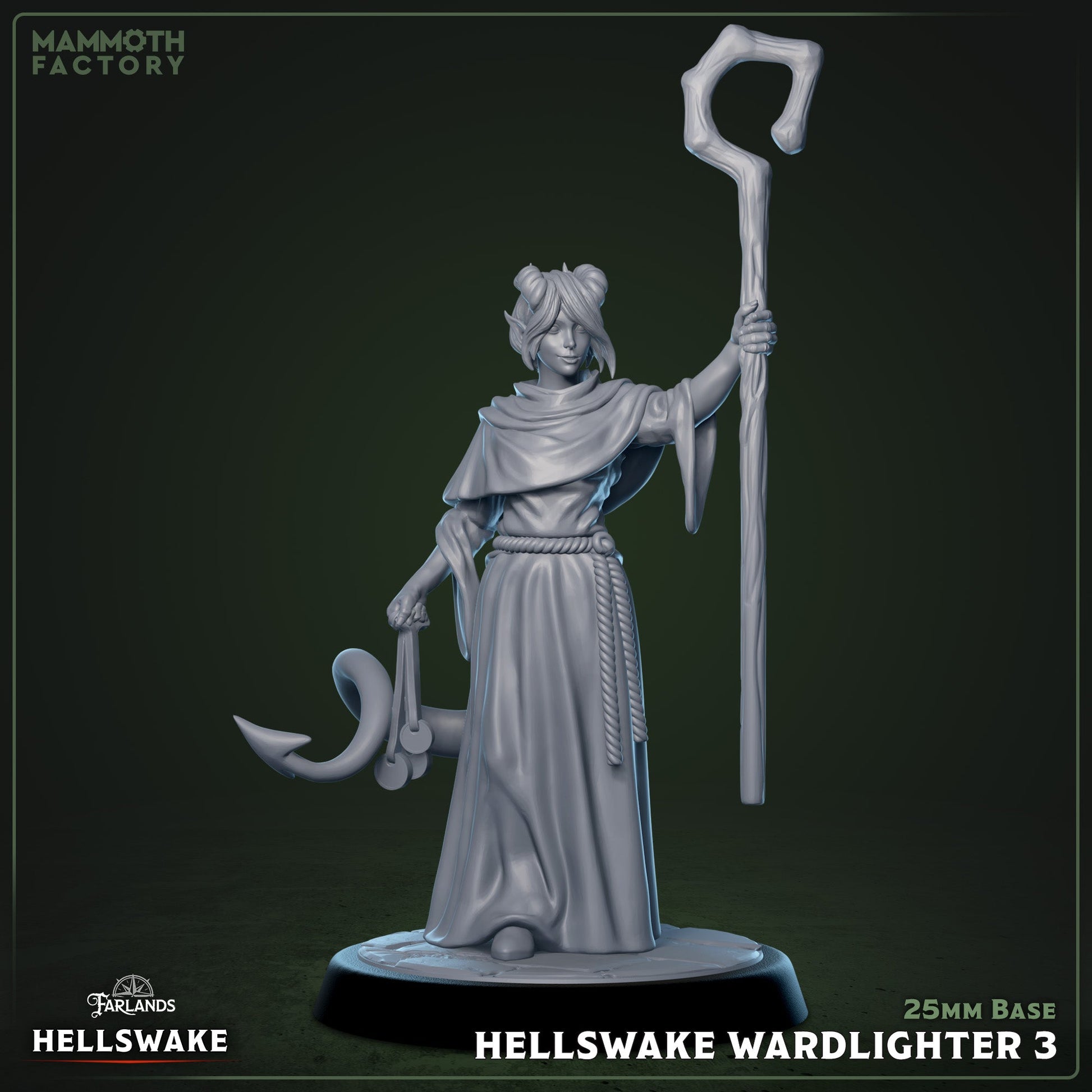 Hellswake Wardlighter: Sculpt 3 (Female Tiefling Cleric) - Golden Apple Comics