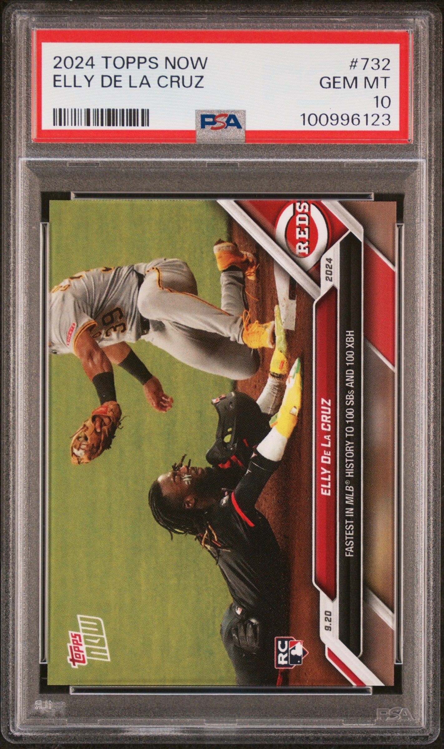 Graded 2024 Topps Now Elly De La Cruz #732 Rookie RC Baseball Card PSA 10 Gem Mint - Golden Apple Comics