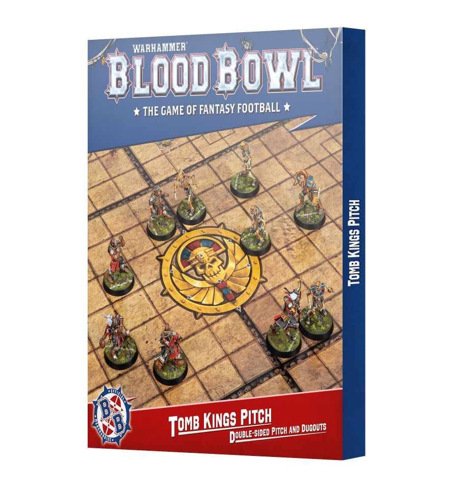 Blood Bowl: Tomb Kings Pitch - Double-sided Pitch and Dugouts Set - Golden Apple Comics