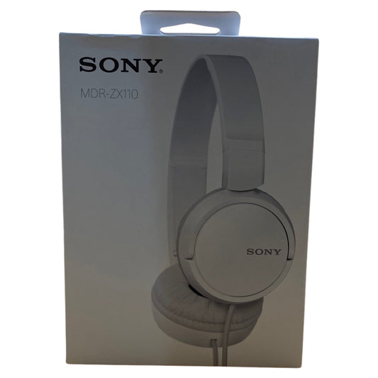 Sony ZX Series Wired On-Ear Headphones, White MDR-ZX110