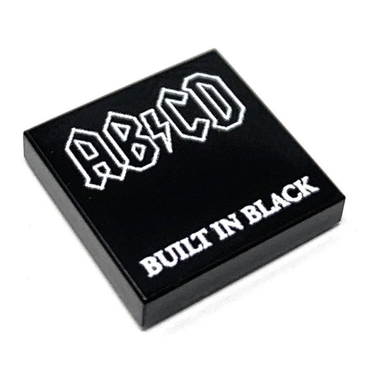 B3 Customs® AB / CD Built in Black Music Album Cover (2x2 Tile)