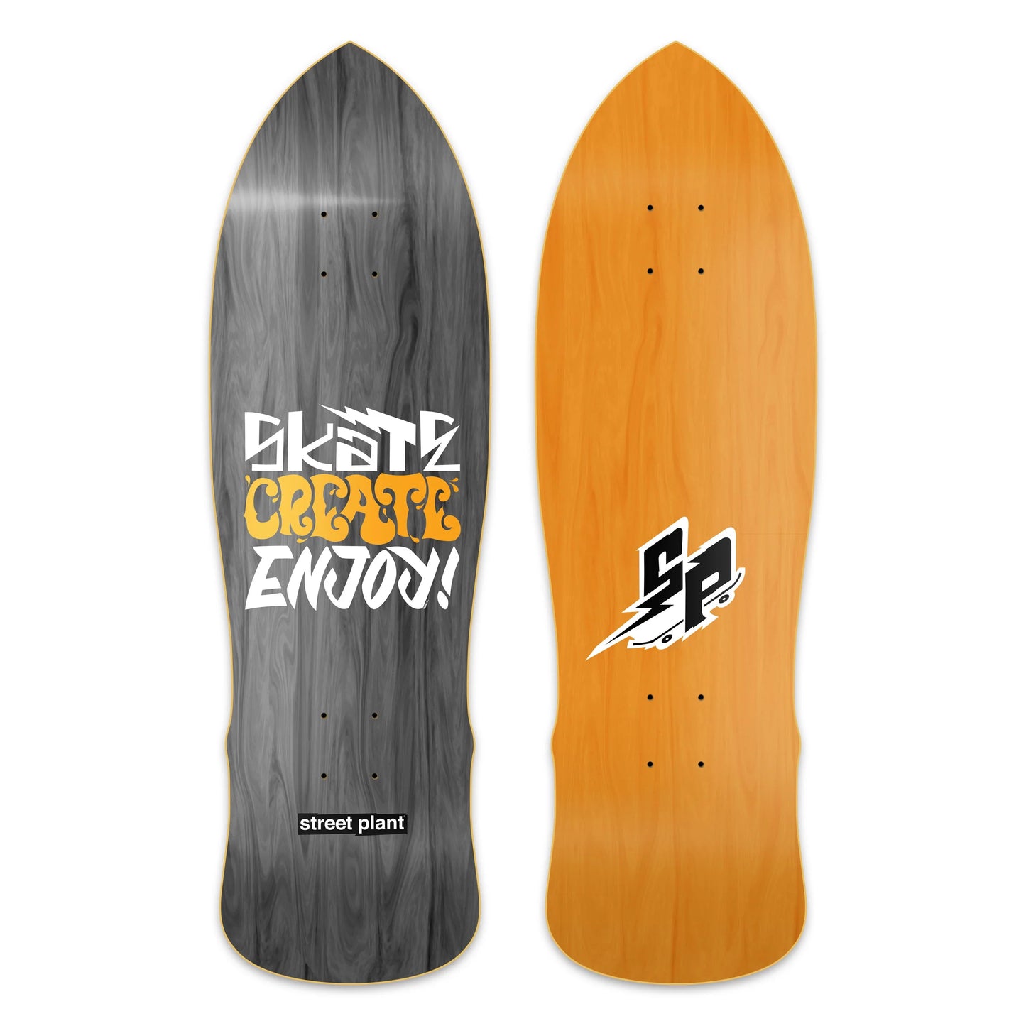 Street Plant Skate. Create. Enjoy! 9.5" Skateboard Deck