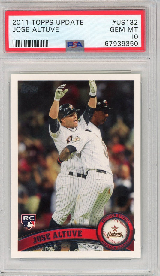 Graded 2011 Topps Update Jose Altuve #US132 Rookie RC Baseball Card PSA 10 Gem Mint