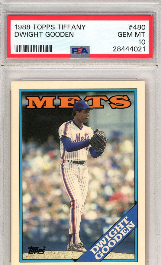 Graded 1988 Topps Tiffany Dwight Doc Gooden #480 Baseball Card PSA 10 Gem Mint