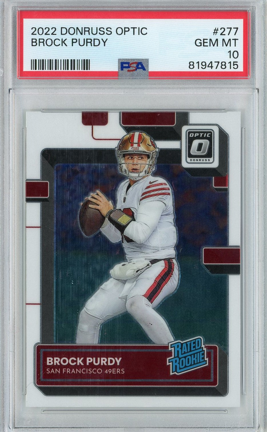 brock purdy rookie card graded Brock Purdy 2022 Leaf Prized 1st Graded 10 Rookie Card RC San Francisco 49ers