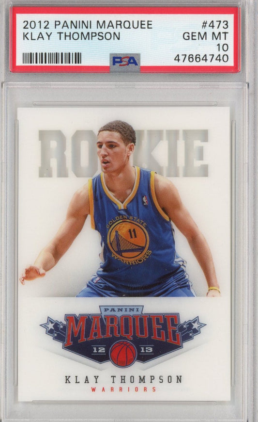 Graded 2012-13 Panini Marquee Klay Thompson #473 Rookie RC Basketball Card PSA 10 Gem Mint