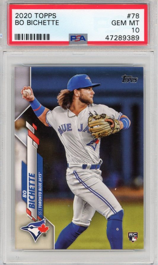 Graded 2020 Topps Bo Bichette #78 Rookie RC Baseball Card PSA 10 Gem Mint