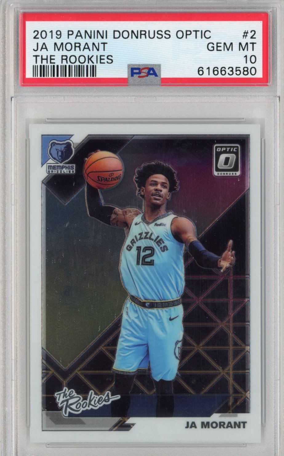 Graded 2019-20 Panini Donruss Optic Ja Morant #2 The Rookies RC Basketball Card PSA 10 Gem Mint