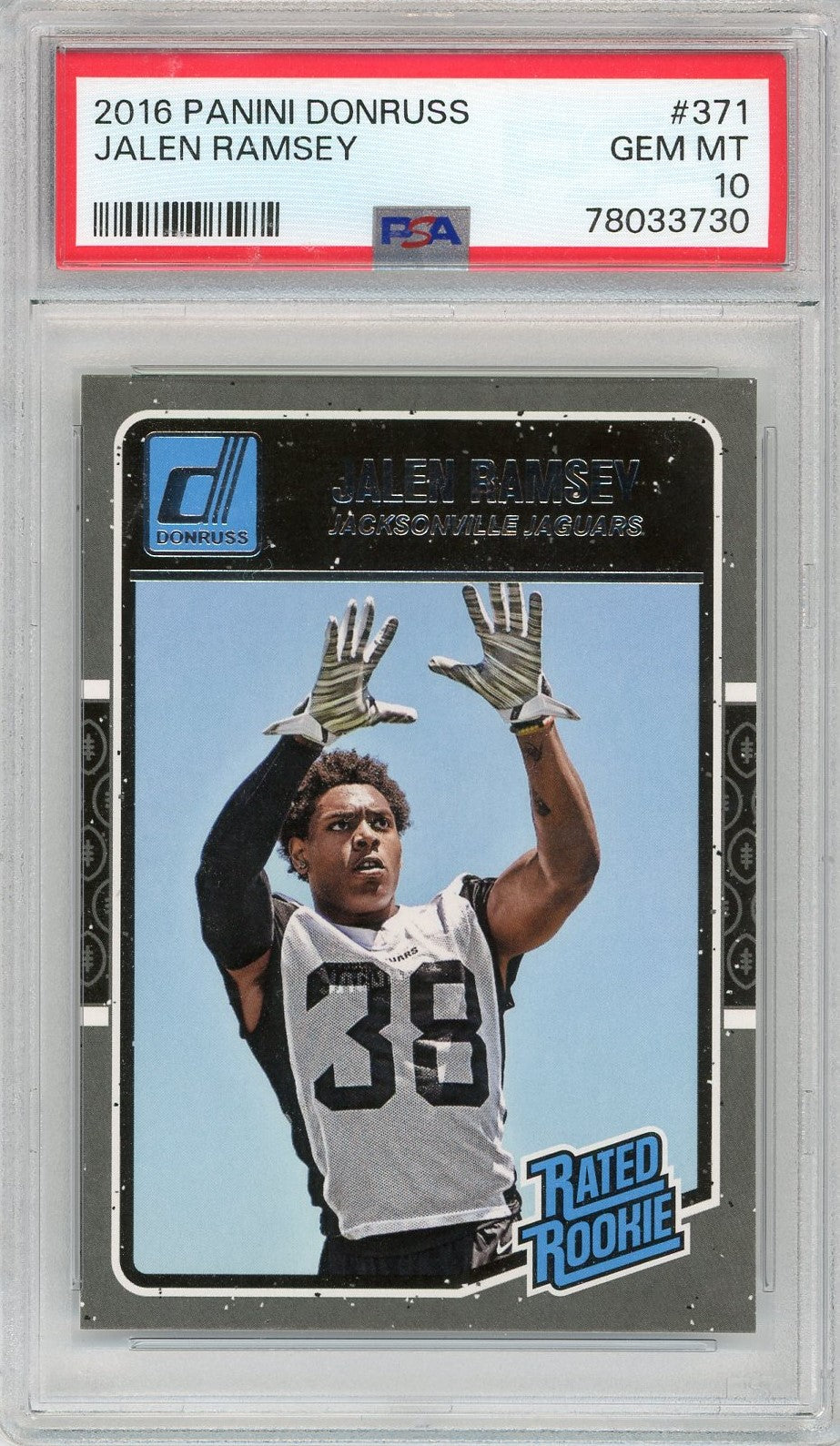 Graded 2016 Panini Donruss Jalen Ramsey #371 Rookie RC Football Card PSA 10 Gem Mint