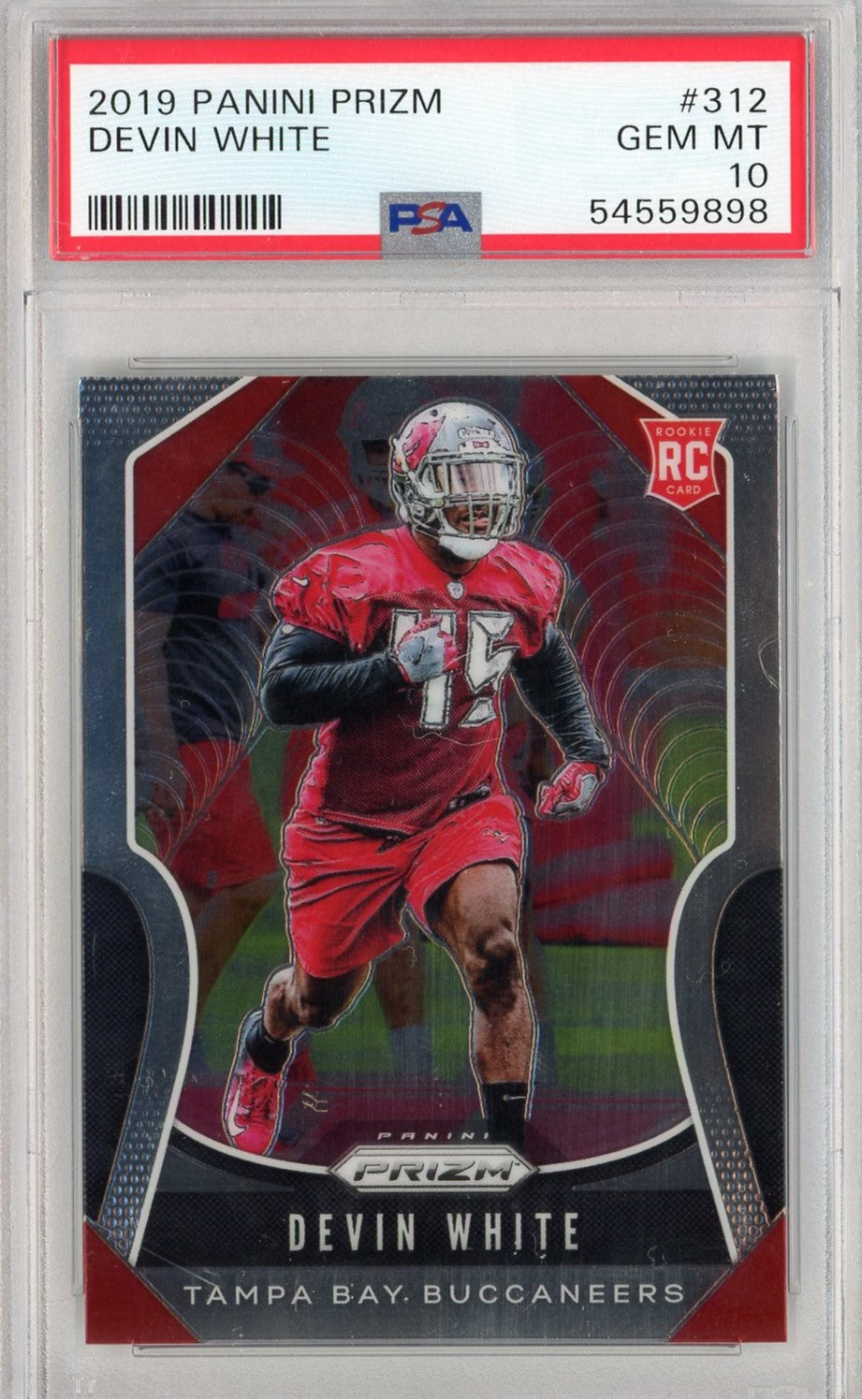Graded 2019 Panini Prizm Devin White #312 Rookie RC Football Card PSA 10 Mint
