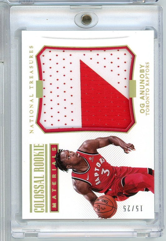 2017 Panini National Treasures Colossal Rookie Materials OG Anunoby #CRM-25 /25 Player Worn Relic Rookie RC Basketball Card