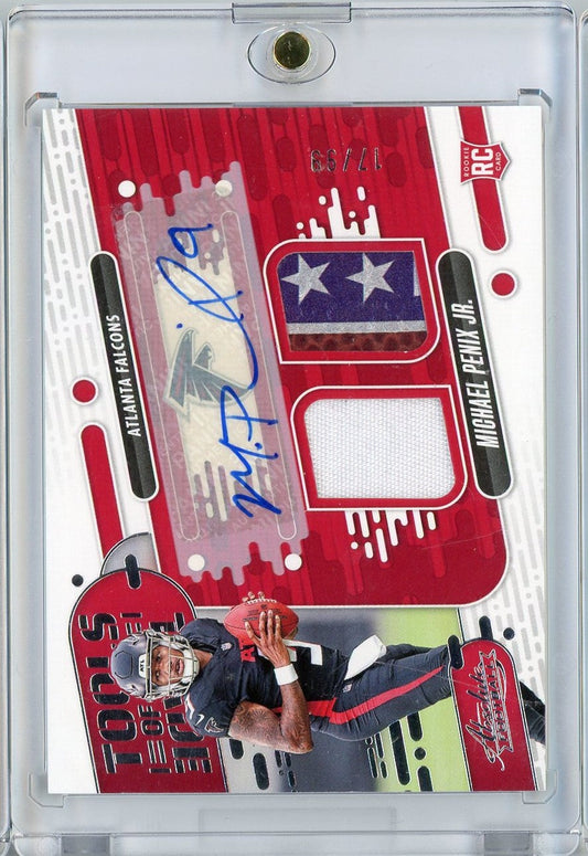 2024 Panini Absolute Tools of the Trade Michael Penix Jr #TOTD-MPJ RPA Auto #/99 Rookie RC Football Card