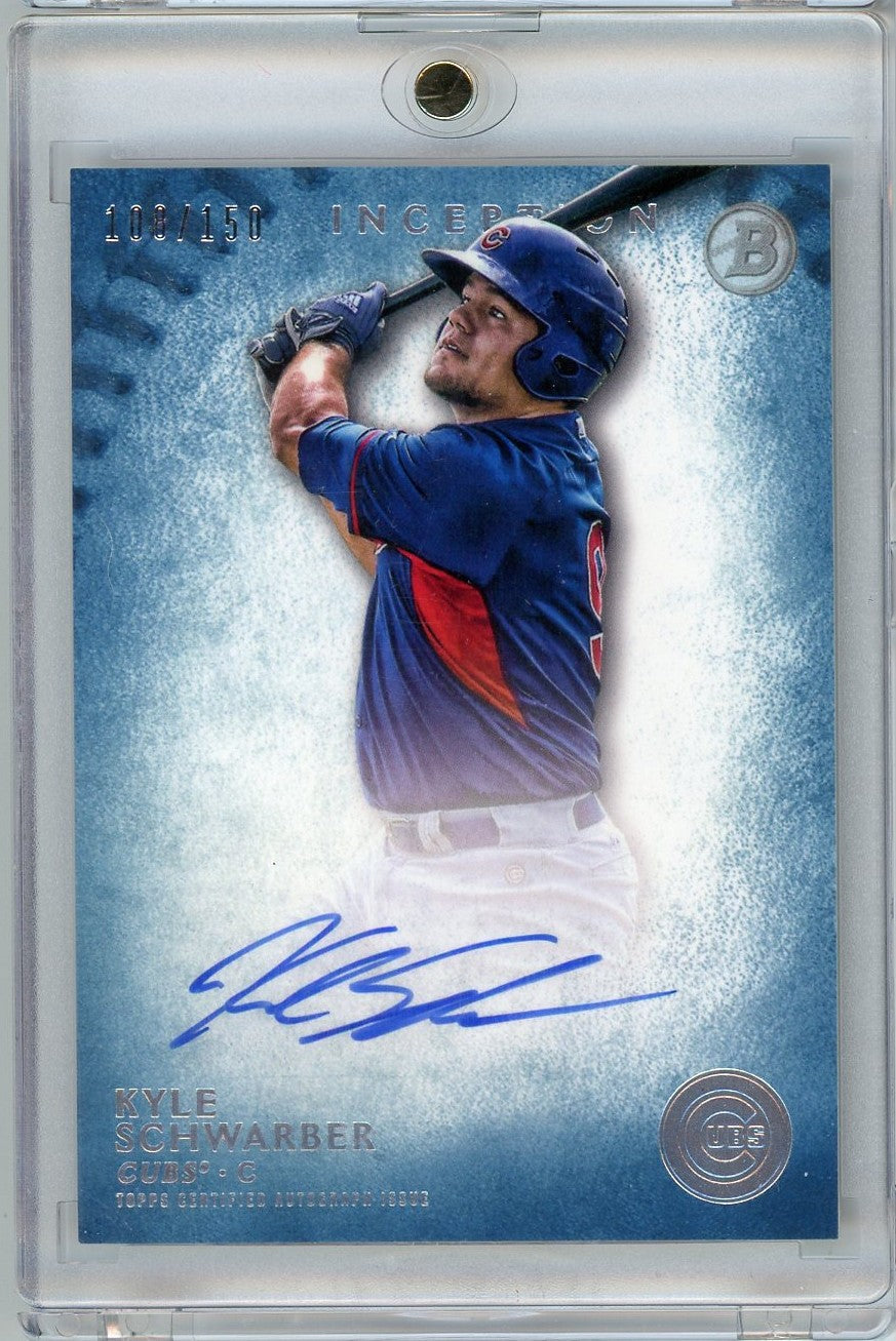2015 Bowman Inception Kyle Schwarber #PA-KS /150 Auto Rookie RC Baseball Card