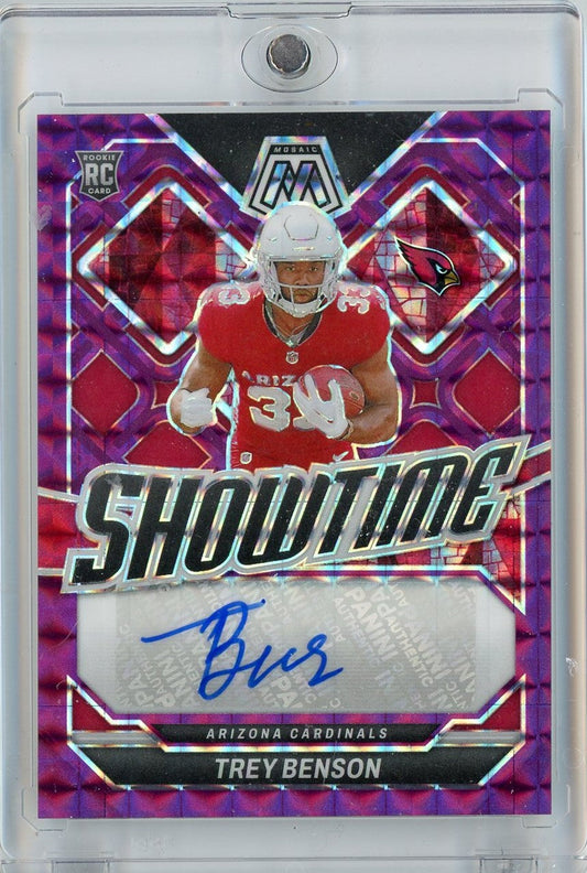 2024 Panini Mosaic Showtime Trey Benson #SS-TBN /49 Auto Rookie RC Football Card
