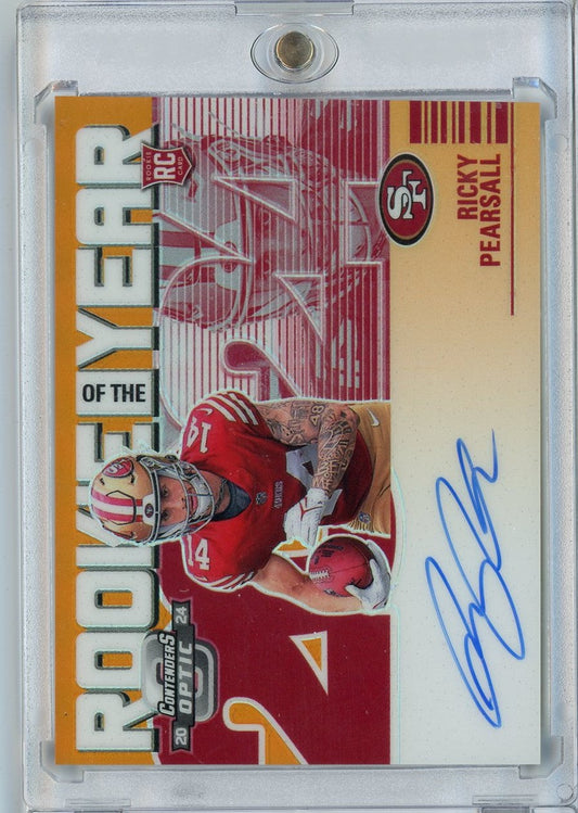 2024 Panini Contenders Optic Ricky Pearsall #ROYRPL Auto /50 Rookie RC Football Card