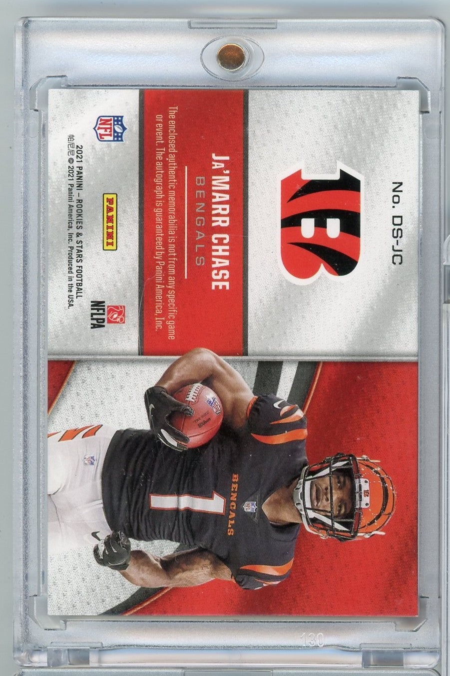 2021 Panini Rookies & Stars Dress for Success Ja'Marr Chase #DS-JC /25 Auto Rookie RC Football Card