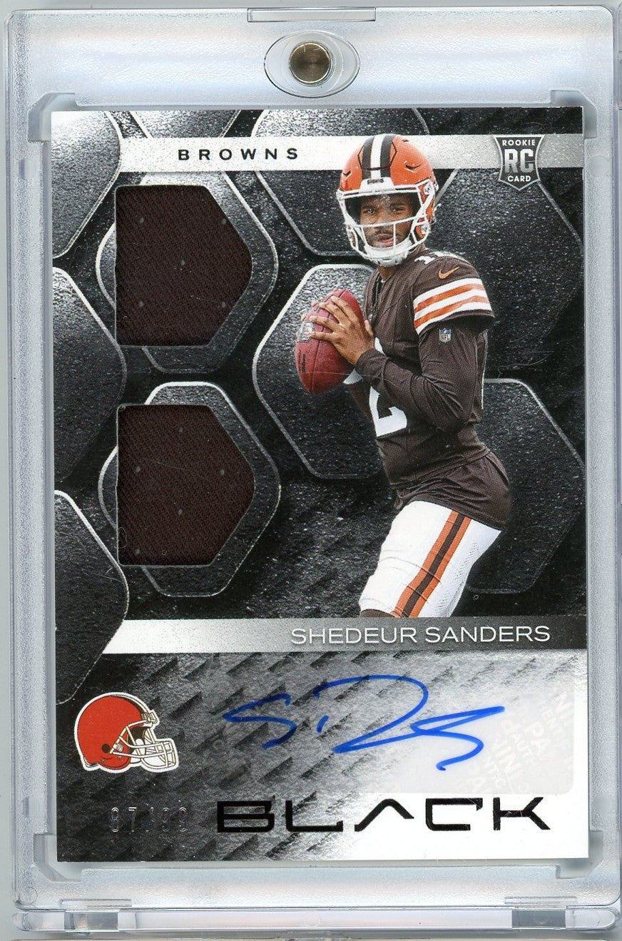 2025 Panini Black Shedeur Sanders #RSMSSS /99 RPA Auto Rookie RC Football Card
