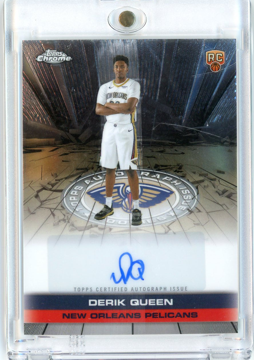 2024 Topps Chrome Derik Queen #TAIRDQ New Orleans Pelicans Auto Rookie RC Basketball Card - Golden Apple Comics
