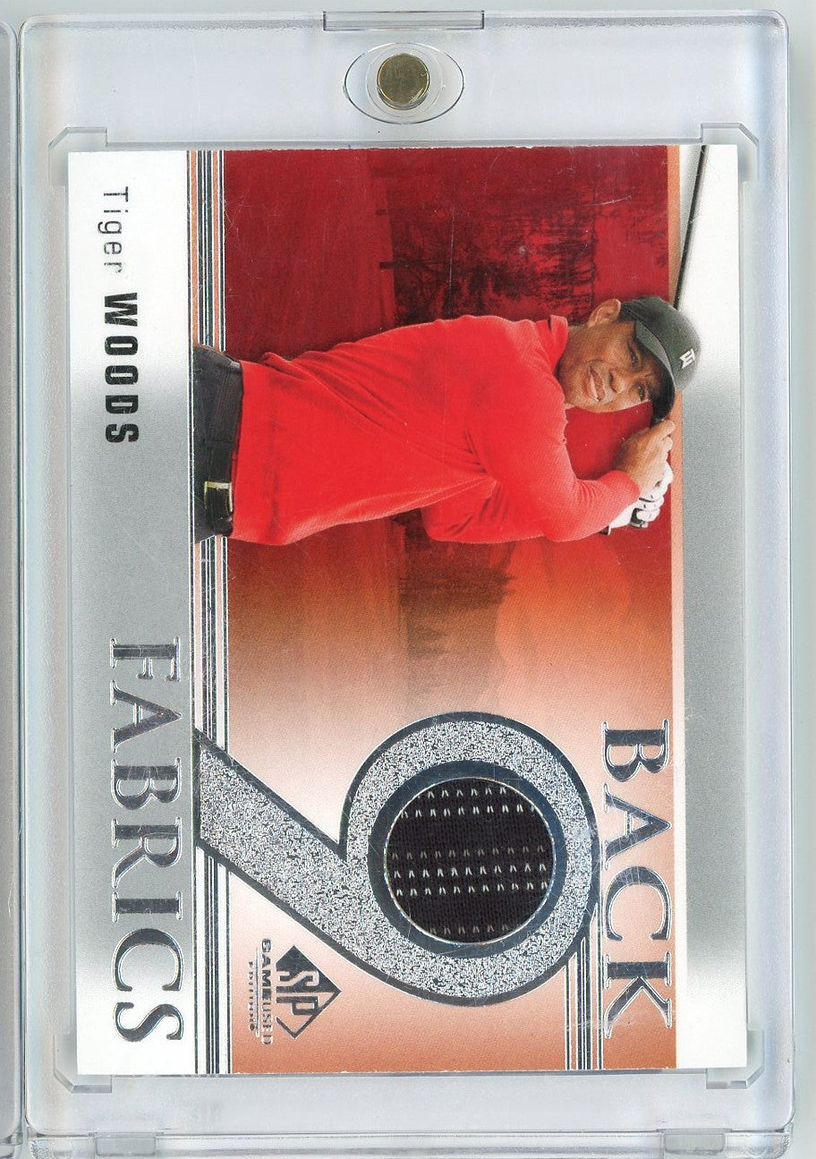 2021 Upper Deck SP Game Used Back 9 Fabrics Tiger Woods #B9TW Event Worn Relic Golf Card - Golden Apple Comics