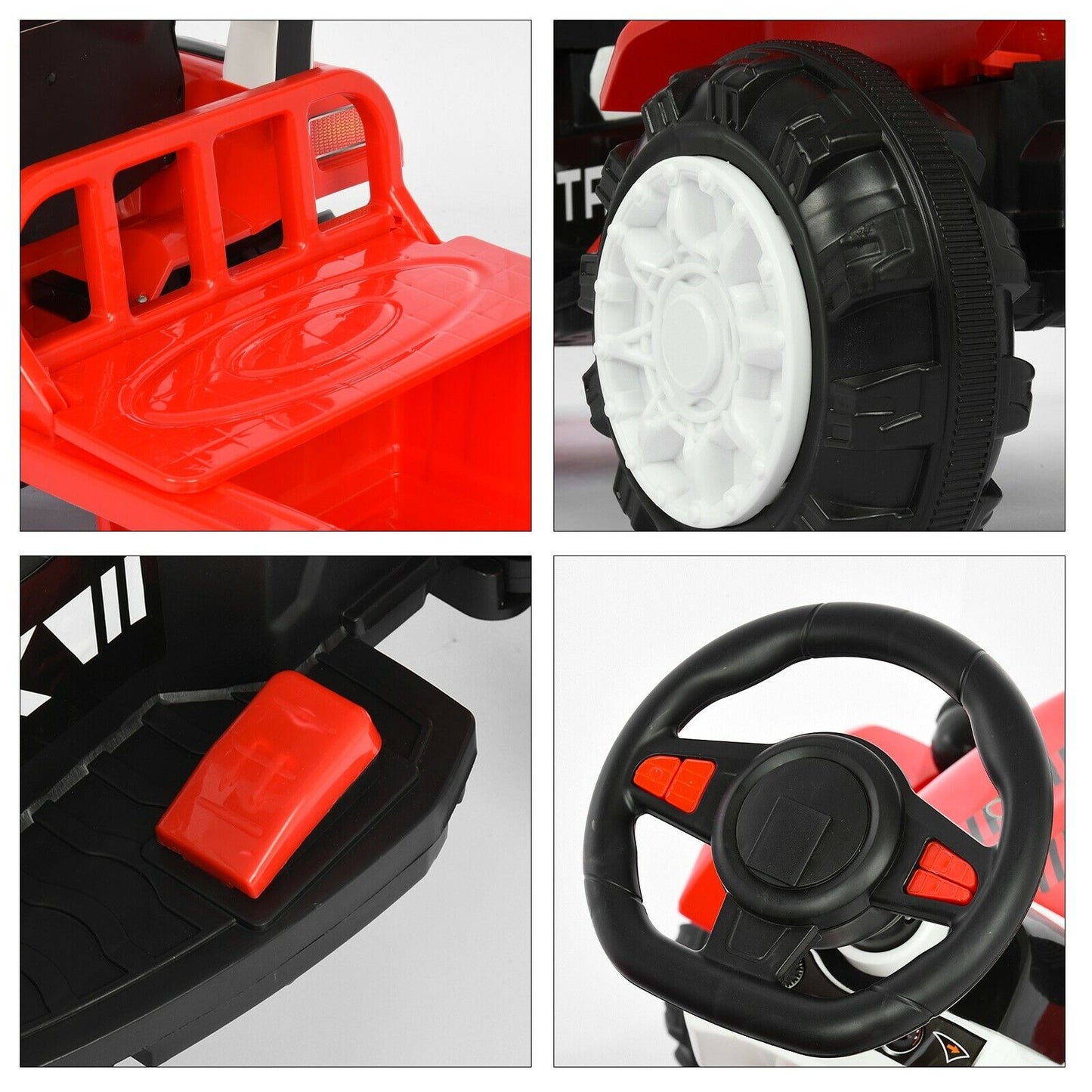 Fun and Functional Children's Electric Tractor Scooter with Detachable Trailer - Perfect for Playtime!